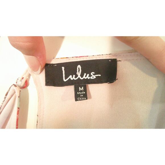 Lulus Always Thriving Blush Pink Floral Bell Sleeves Romper Women's Medium - Picture 7 of 9